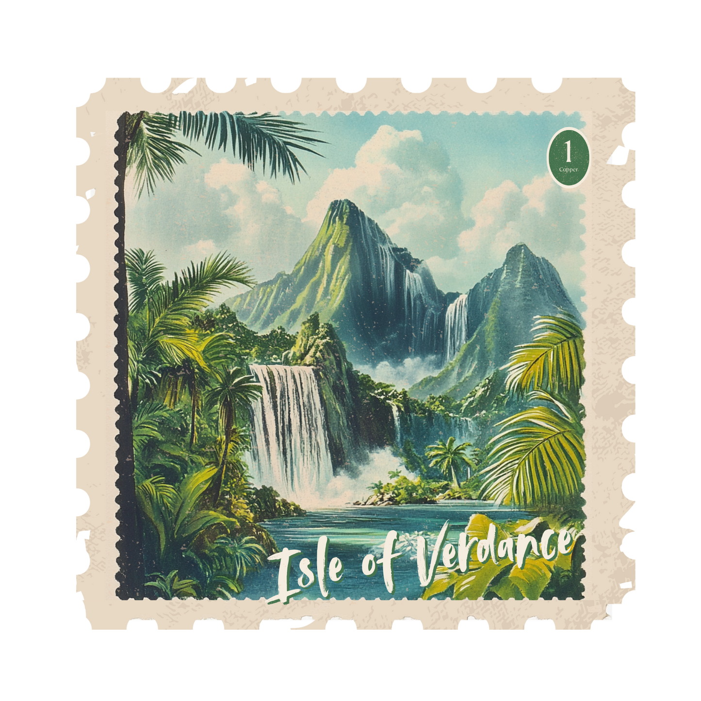 Verdance Postage Stamp Sticker