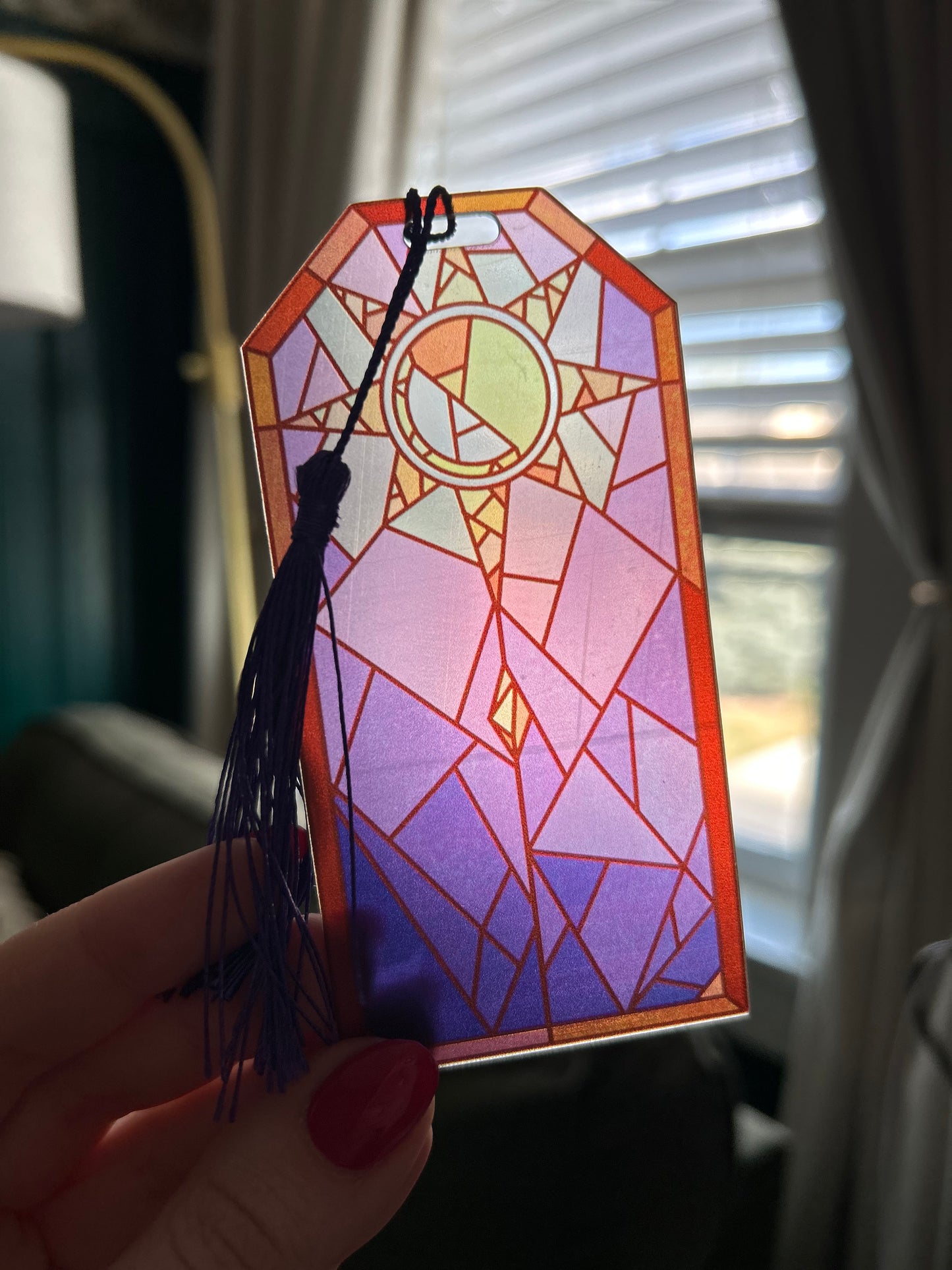 Thymera Stained Glass Bookmark with Tassel